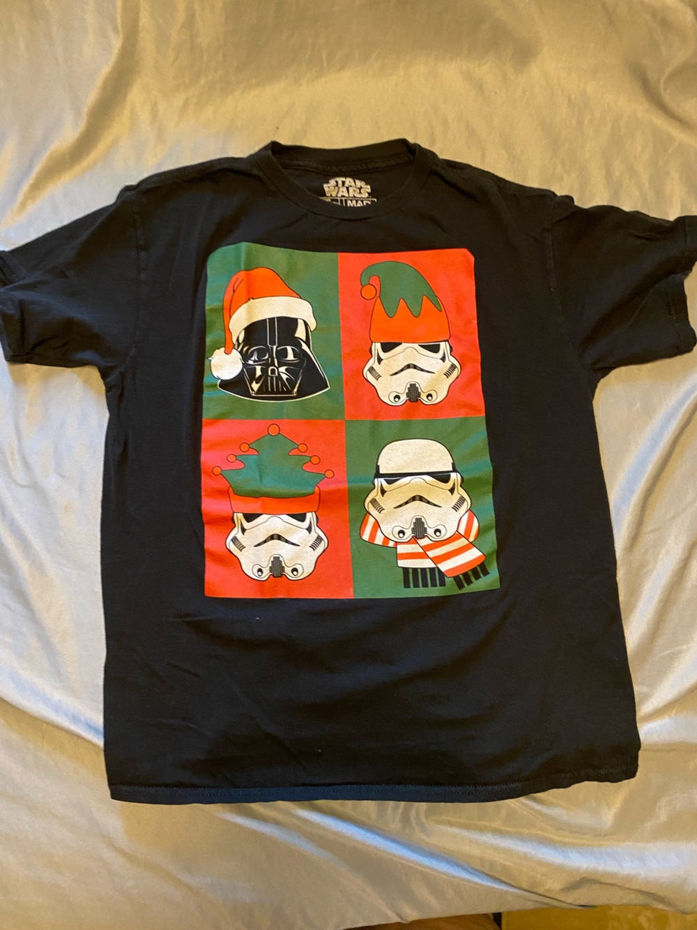Star Wars Kids' Black Holiday Stormtrooper & Darth Vader Tee size XL 14/16